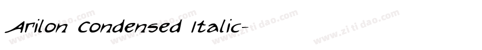 Arilon Condensed Italic字体转换